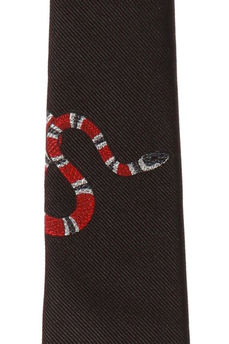 gucci tie with snake|gucci snake tie black.